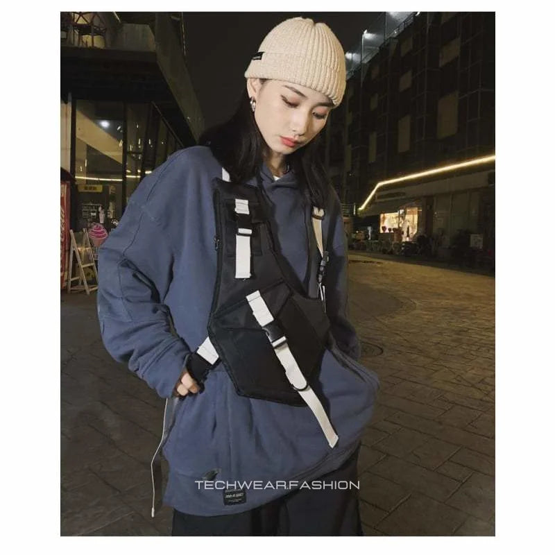 Techwear Reflective Chest Bag
