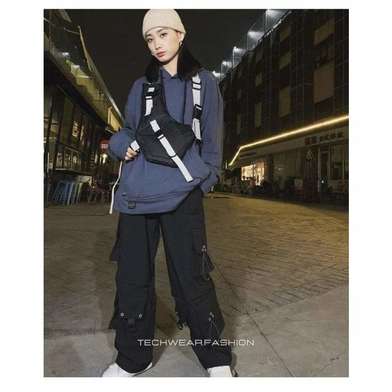 Techwear Reflective Chest Bag