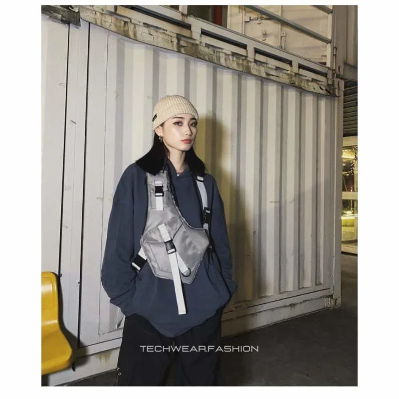 Techwear Reflective Chest Bag