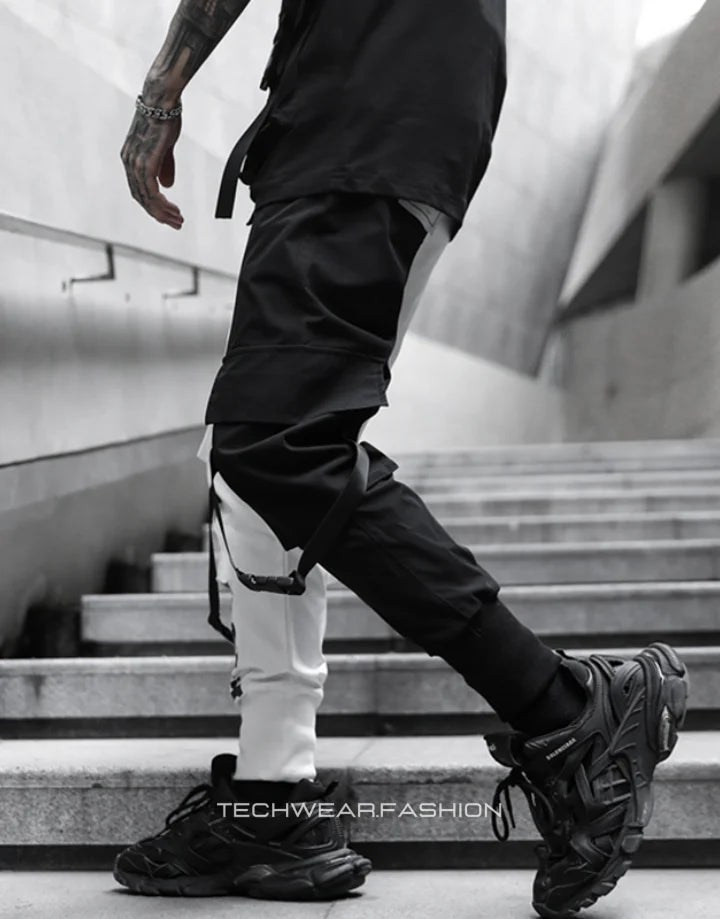 Black and White Cargo Pants