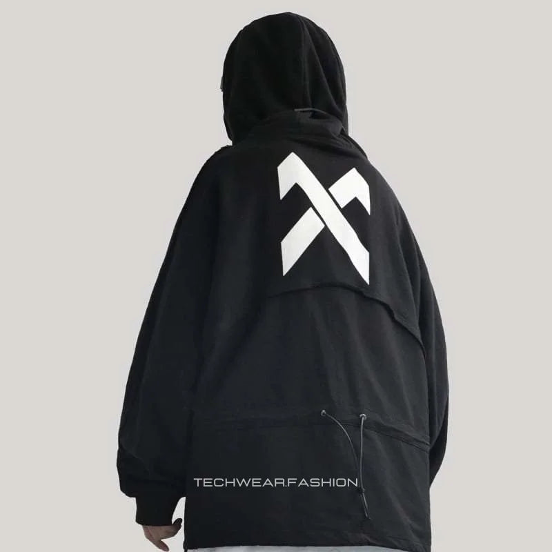 Black Techwear Hoodie