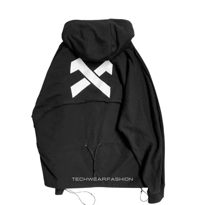 Black Techwear Hoodie