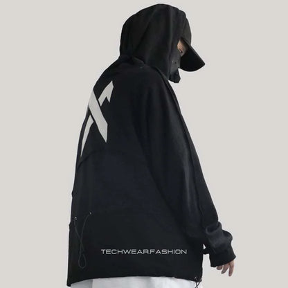 Black Techwear Hoodie