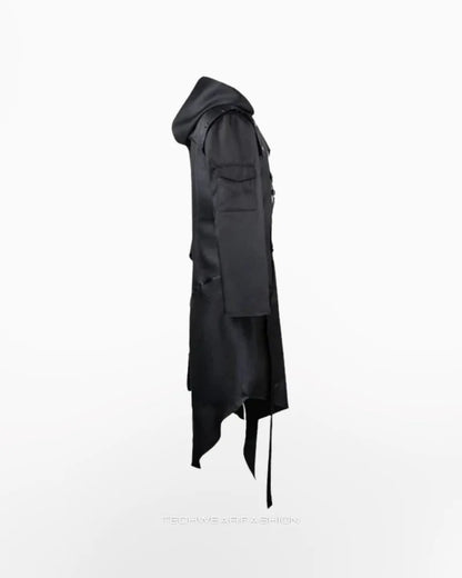 Long Black Techwear Jacket