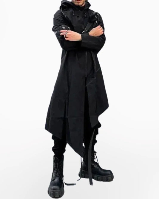 Long Black Techwear Jacket