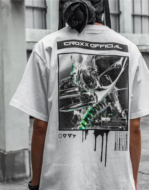 Oversized Techwear Graphic Shirt