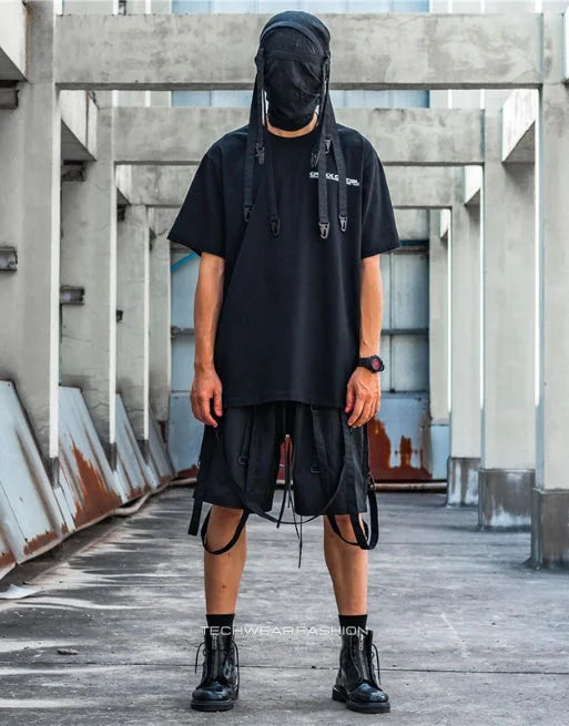 Oversized Techwear Graphic Shirt