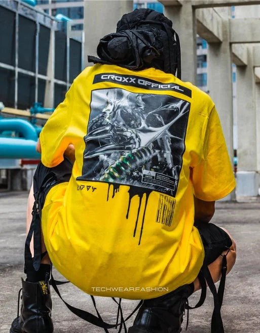 Oversized Techwear Graphic Shirt