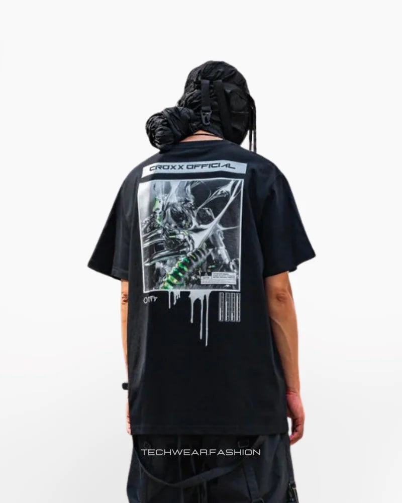 Oversized Techwear Graphic Shirt