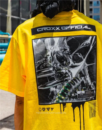 Oversized Techwear Graphic Shirt