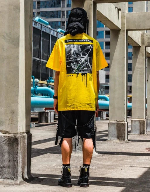 Oversized Techwear Graphic Shirt