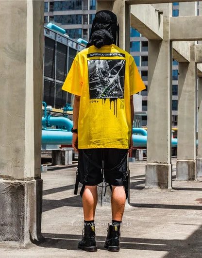 Oversized Techwear Graphic Shirt