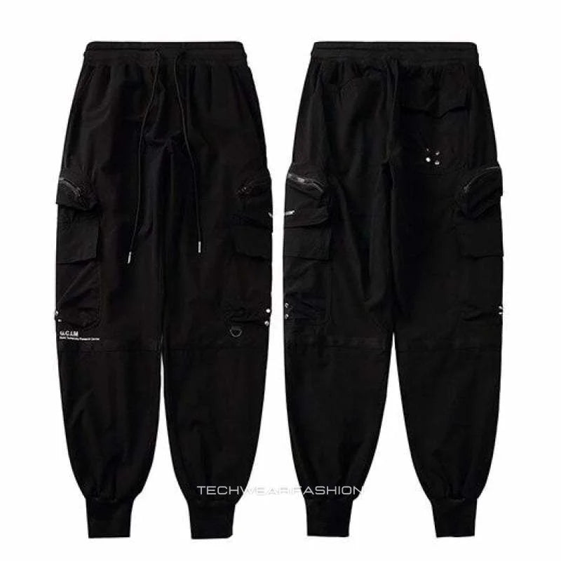 Techwear Black baggy joggers