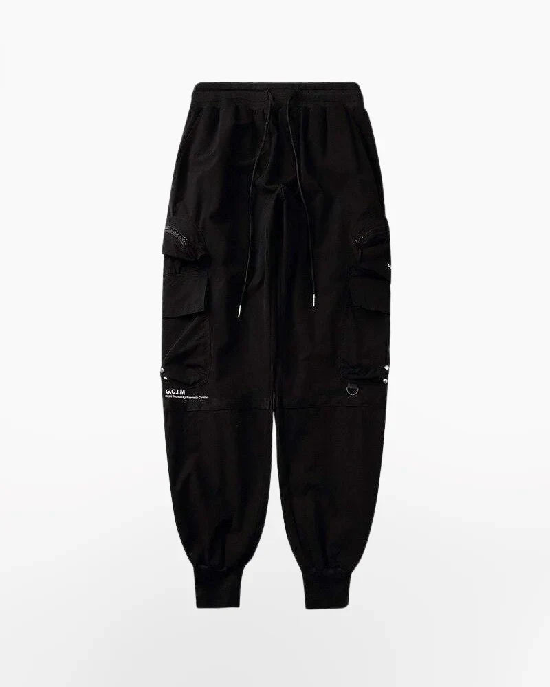 Techwear Black baggy joggers