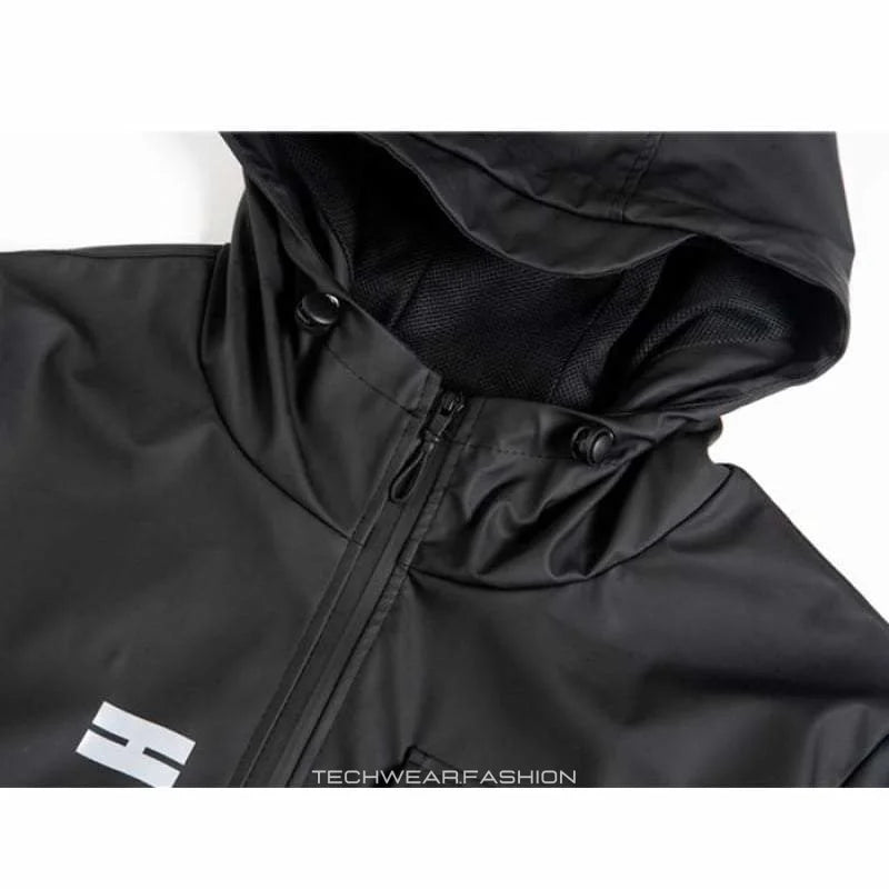 Techwear Black Cargo Jacket Men’s