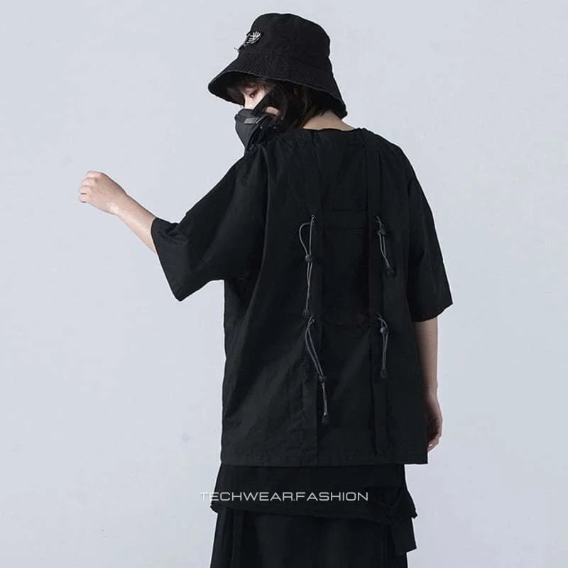 Techwear Black cargo shirt