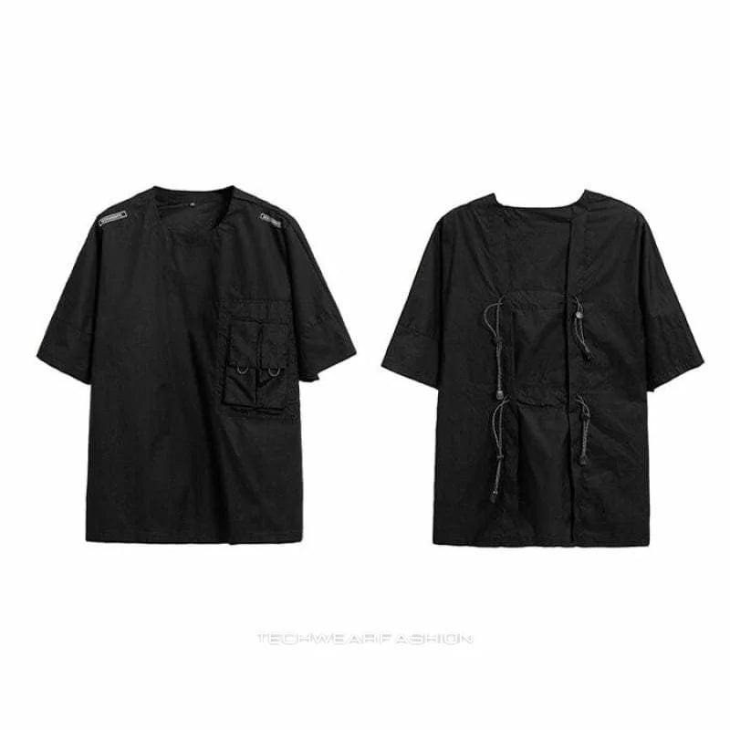 Techwear Black cargo shirt