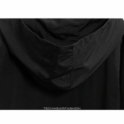 Techwear Black Hooded T-Shirt