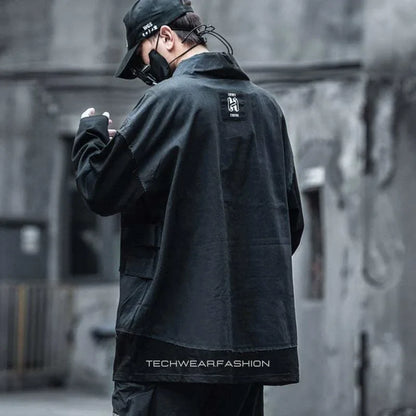 Techwear Black Japanese Hoodie