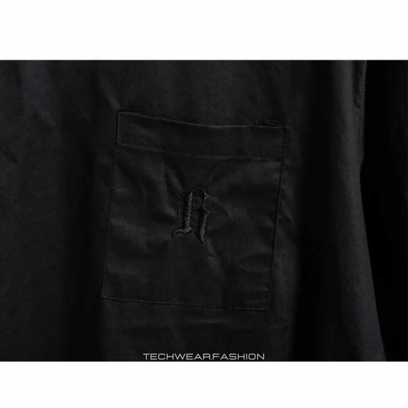 Techwear Black Oversized Shirt