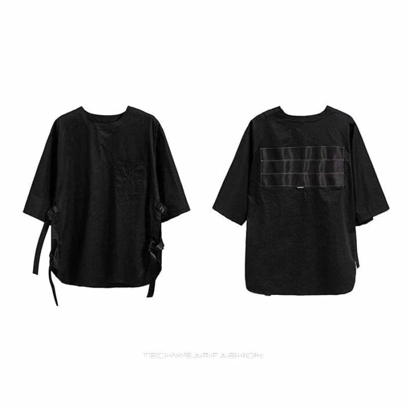 Techwear Black Oversized Shirt