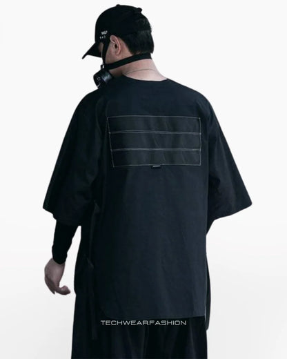 Techwear Black Oversized Shirt