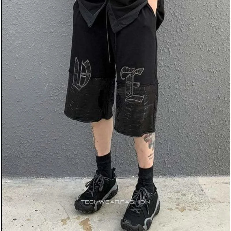 Techwear Black Shorts Streetwear