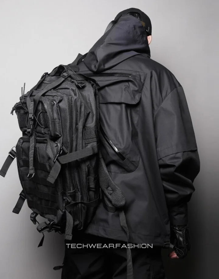 Techwear Black Tactical Backpack