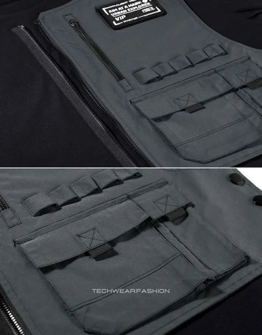 Techwear black tactical shirt