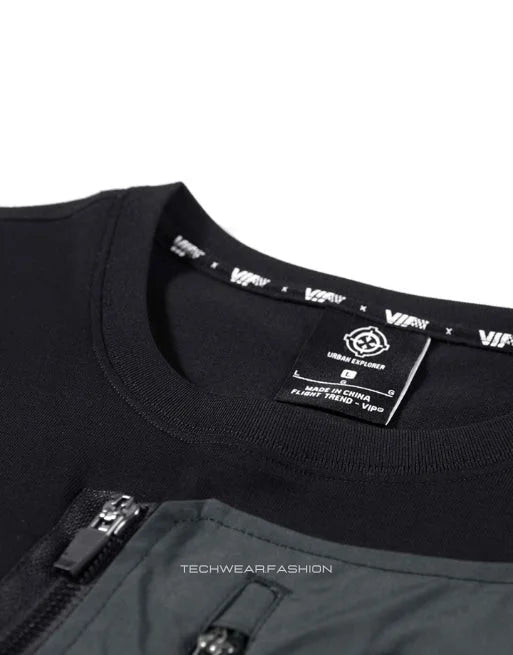 Techwear black tactical shirt