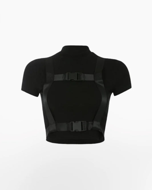 Techwear Buckle Crop Top