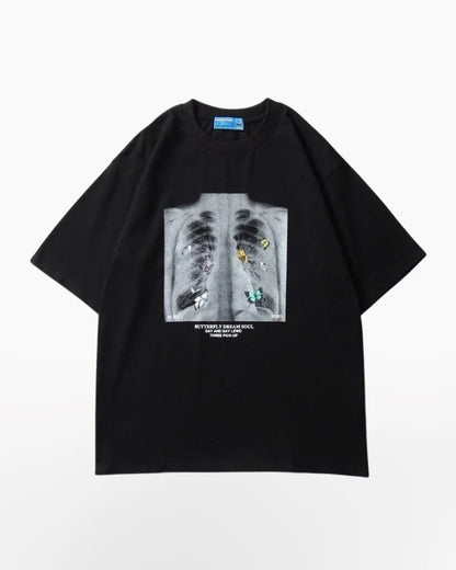 Techwear Butterfly Skull Shirt