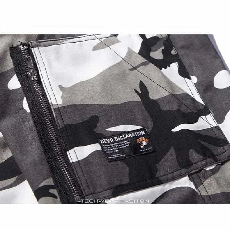 Techwear Camo Cargo Joggers Men