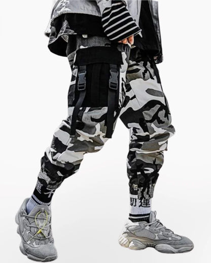 Techwear Camo Cargo Joggers Men