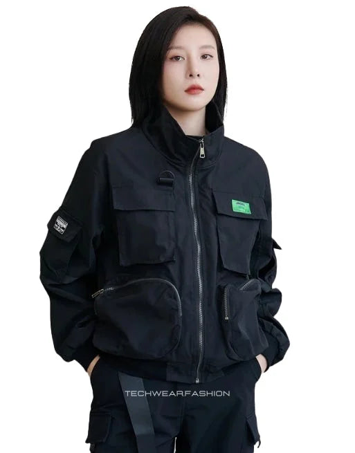 Techwear Cargo utility jacket for women