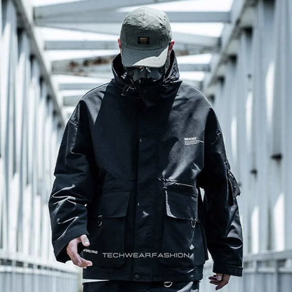 Techwear Cargo Utility Jacket