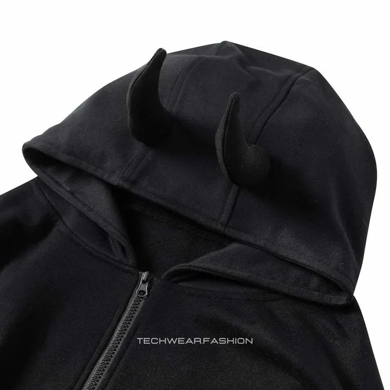 Techwear Devil Horn Hoodie