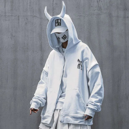 Techwear Devil Horn Hoodie