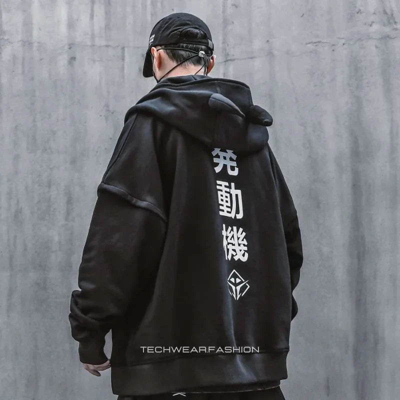 Techwear Devil Horn Hoodie