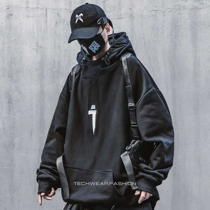 Techwear Double Hood Hoodie