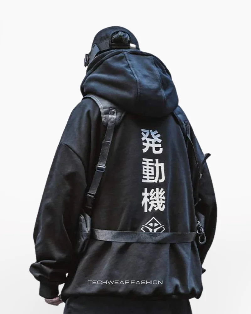 Techwear Double Hood Hoodie