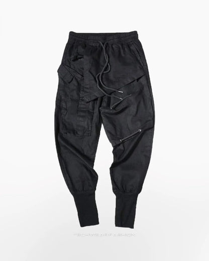 Techwear Drawstring cargo joggers