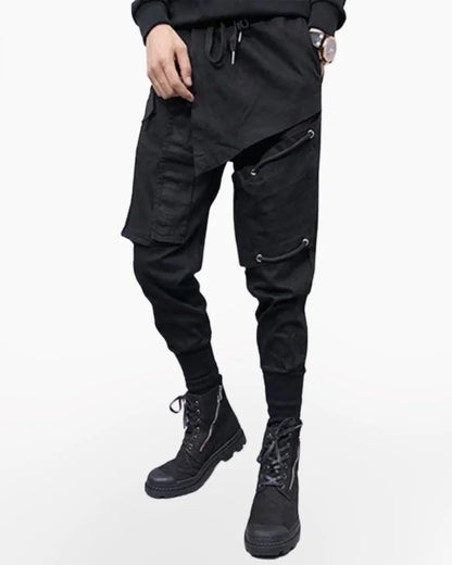 Techwear Drawstring cargo joggers