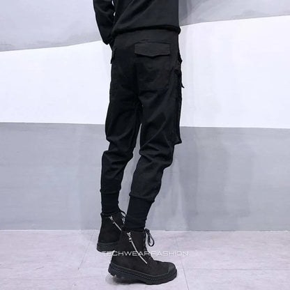 Techwear Drawstring cargo joggers