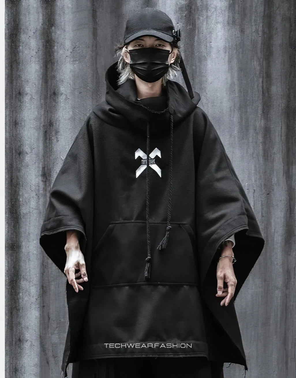 Techwear futuristic cloak