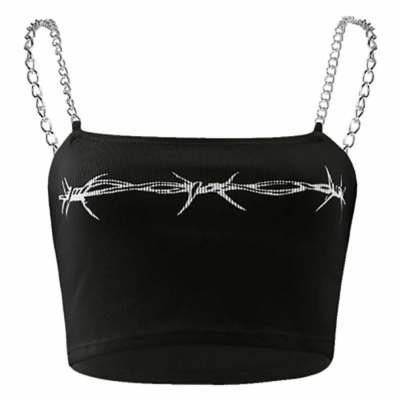 Techwear Goth Crop Top