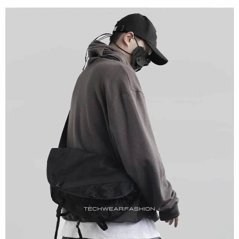 Techwear High Collar Hoodie