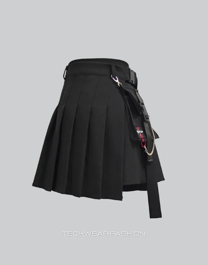 Techwear High Waist Cargo Skirt