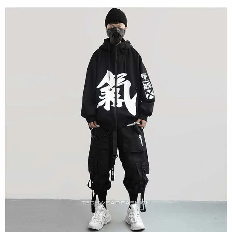 Techwear Japanese Zip-up Hoodie