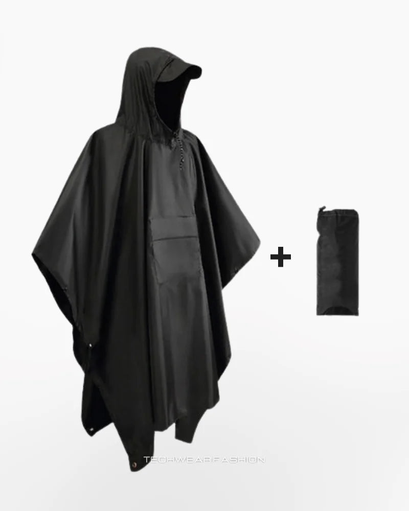 Techwear rain poncho